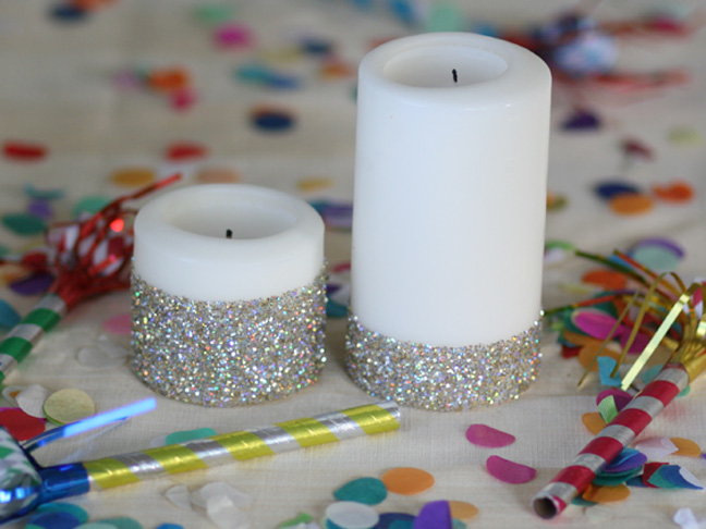 My hack for making candles with glitter #glittercandles #fyp