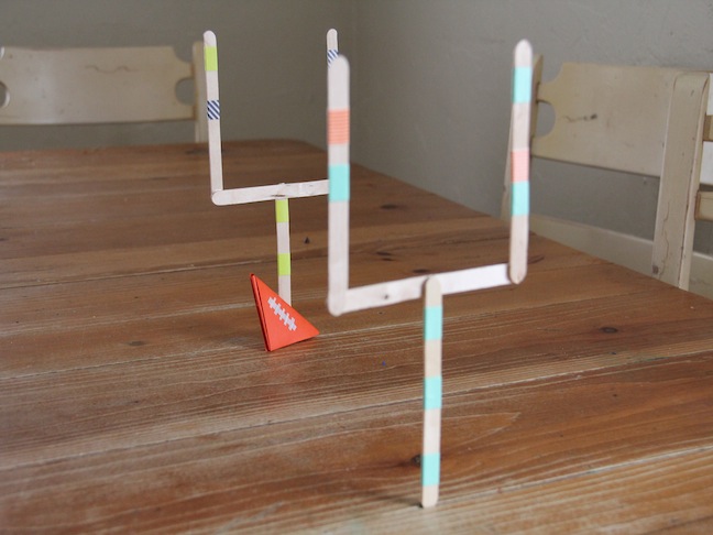 Popsicle Stick Mini Football Goal Craft