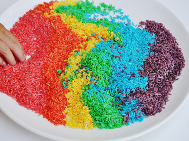 Sensory Play: DIY Kaleidoscope Rice