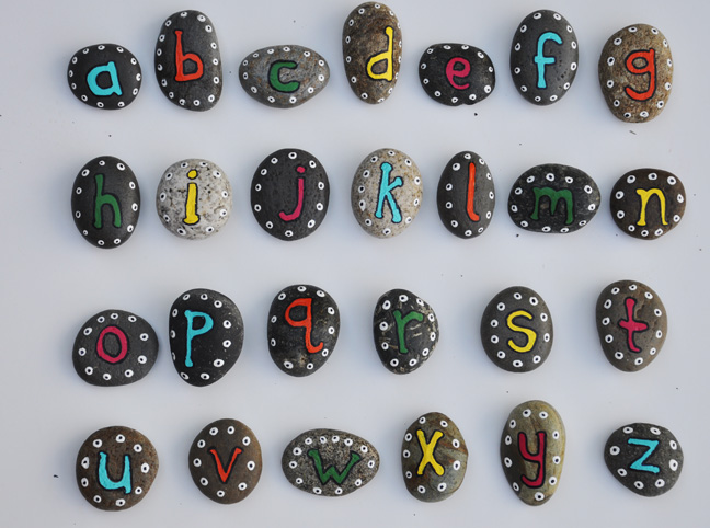 Lowercase Letter Pairs Alphabet Letter buy Stones Hand Painted Letter Rocks Kids Toys Colorful Painted Letter Rocks Alphabet Letter Stones