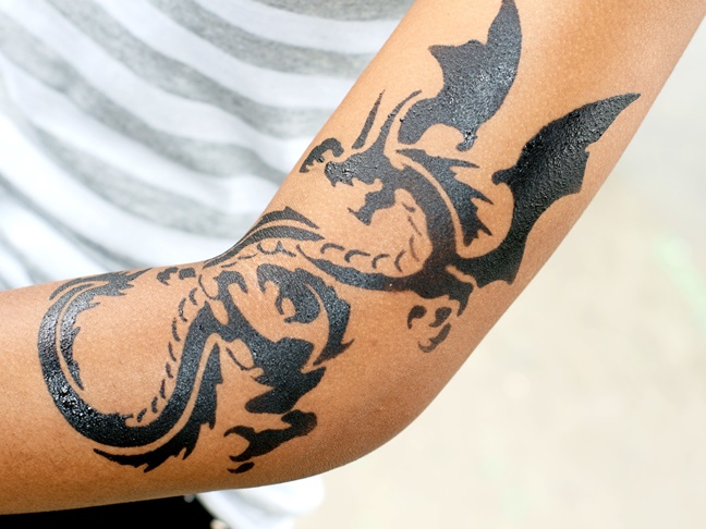 Dragon Leg Tattoo Design