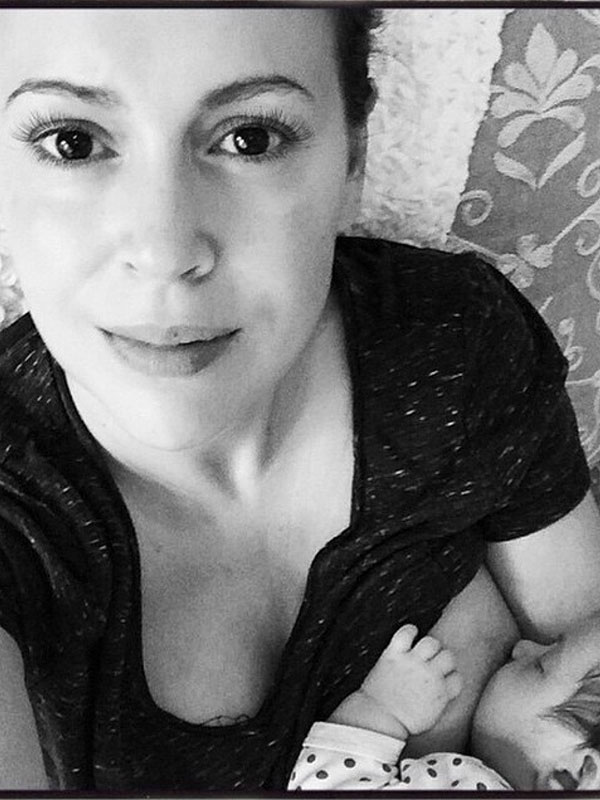 Alyssa Milano Shares Sweet Breastfeeding Photo