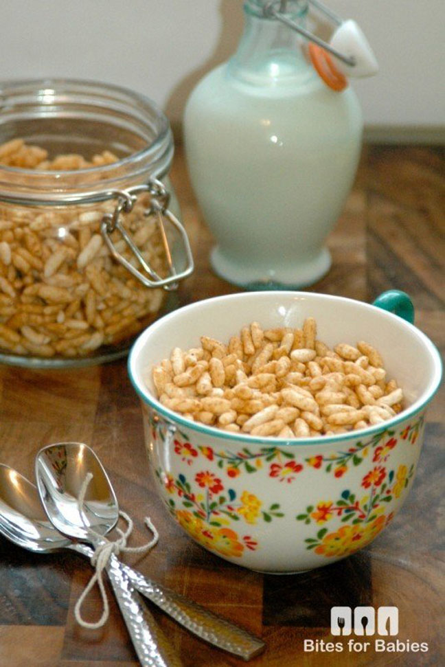 All-Natural Homemade Puffed Rice Cereal Recipe for Babies