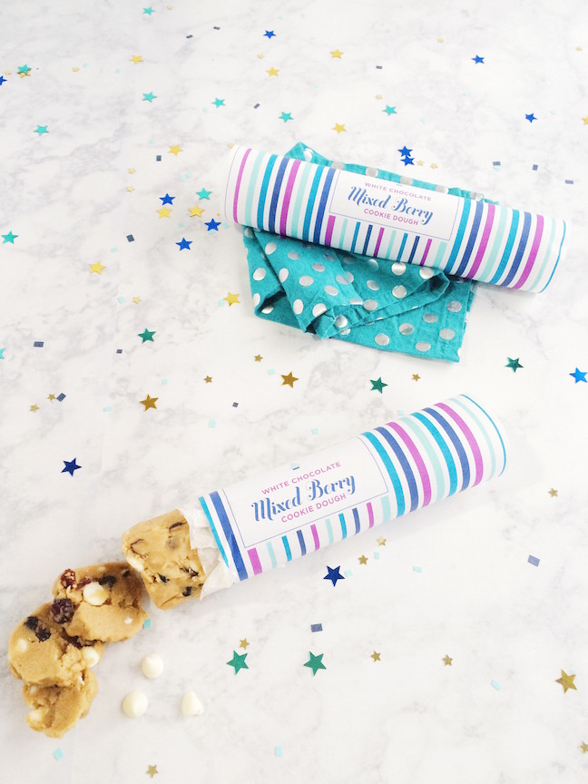 Mixed Berry White Chocolate Cookie Dough Holiday Gift & Free Printable