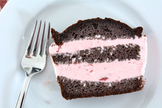 Chocolate Strawberry Ice Cream Cake