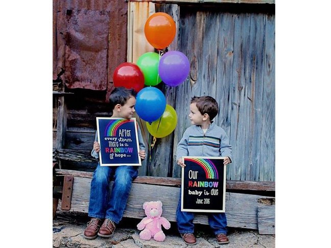 15 Beautiful Ways to Announce Your Rainbow Baby