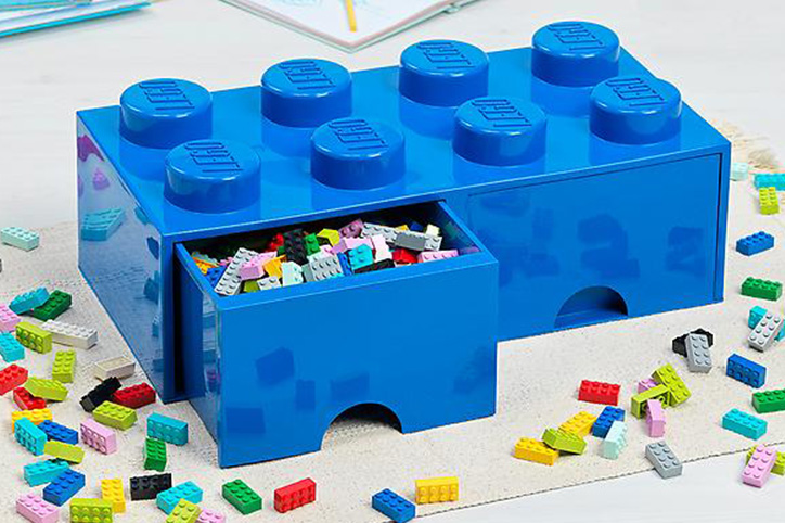 Kids Building Blocks Lego Storage Box Plastic Container 2 Layer