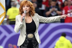 Reba McEntire performs during the Super Bowl LVIII Pregame at Allegiant Stadium on February 11, 2024 in Las Vegas, Nevada.