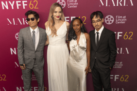 Pax Thien Jolie, Angelina Jolie, Zahara Marley Jolie, and Maddox Chivan Jolie attend the "Maria" Premiere during the 62nd New York Film Festival at Alice Tully Hall on September 29, 2024 in New York City.