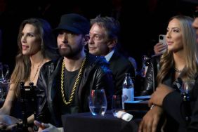 Eminem and daughter Hailie Jade Mathers attends the 37th Annual Rock & Roll Hall of Fame Induction Ceremony at Microsoft Theater on November 05, 2022, in Los Angeles, California.