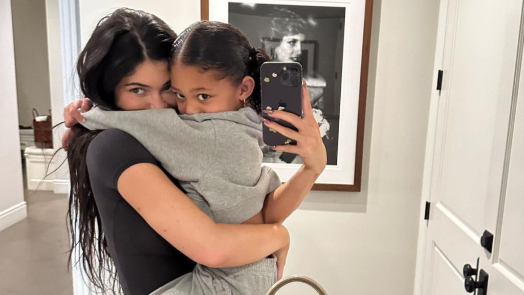 Kylie Jenner with daughter Stormy