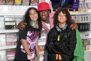 Moroccan Cannon, Nick Cannon and Monroe Cannon attend the Natti Natasha & Nick Cannon host Sugar Factory in Times Square on August 11, 2023 in New York City.