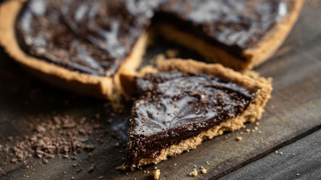 Delicious homemade chocolate pie.