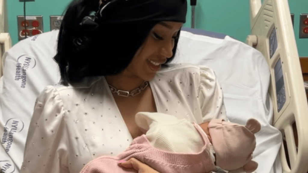 Cardi B with her youngest daughter