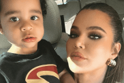 Khloe Kardashian with her son Tatum