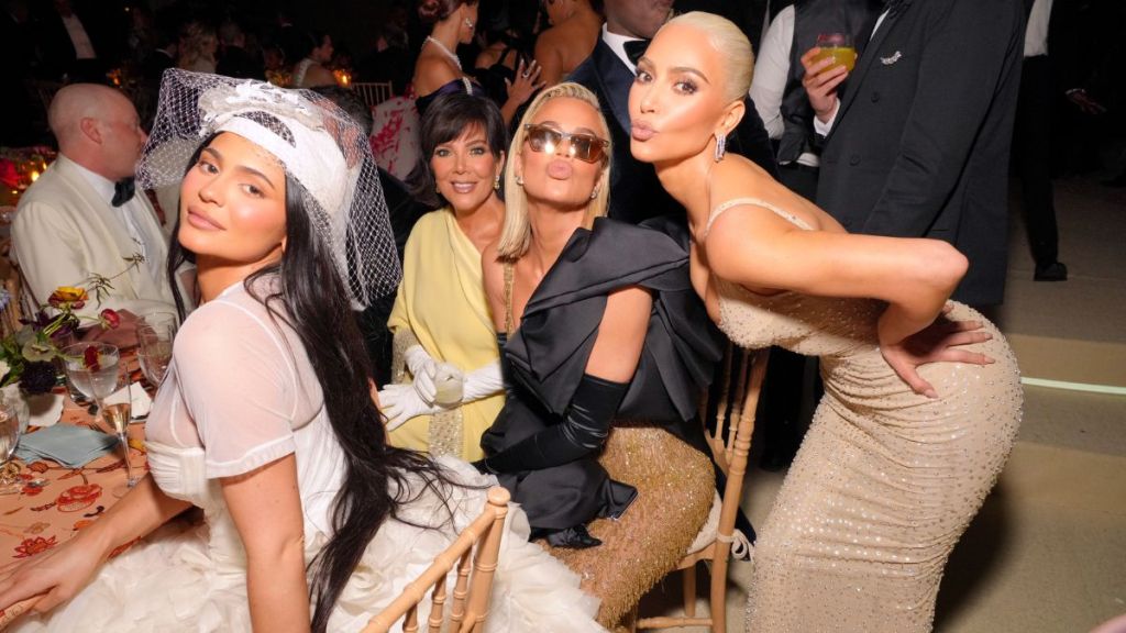 Kylie Jenner, Kris Jenner, Khloé Kardashian and Kim Kardashian attends The 2022 Met Gala Celebrating "In America: An Anthology of Fashion" at The Metropolitan Museum of Art on May 02, 2022 in New York City.