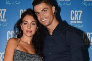 Cristiano Ronaldo and Georgina Rodriguez celebrate the launch of new CR7 Play It Cool with friends and family on September 12, 2019 in Turin, Italy.