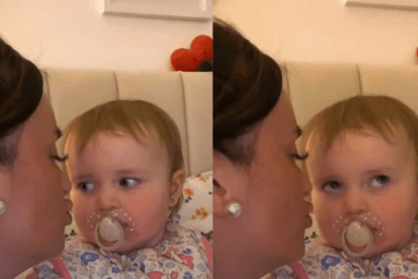 baby eye roll viral video