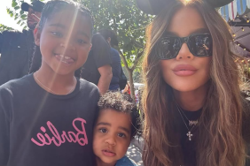 Khloe Kardashian with her kids