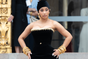 Cardi B. attends the Schiaparelli Haute couture Fall/Winter 2023/2024 show as part of Paris Fashion Week on July 03, 2023 in Paris, France.