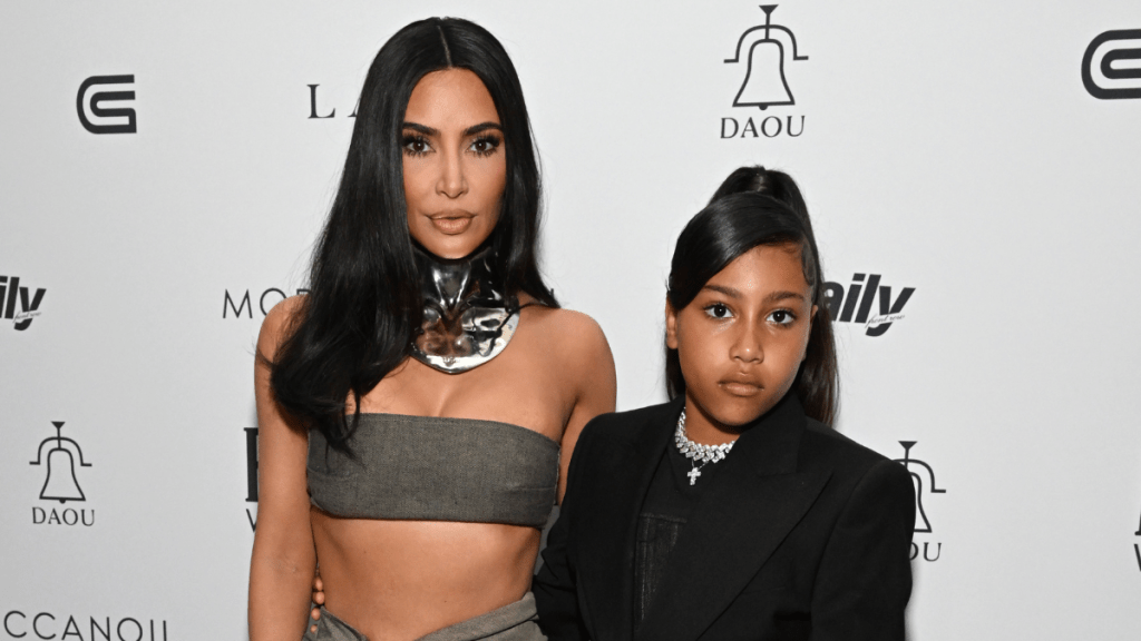 Kim Kardashian and North West attend DAOU Vineyards' celebration of The Daily Front Row's 7th Annual Fashion Los Angeles Awards at The Beverly Hills Hotel on April 23, 2023 in Beverly Hills, California.