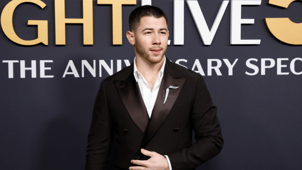 Nick Jonas attends SNL50: The Anniversary Special on February 16, 2025 at 30 Rockefeller Center in New York City.