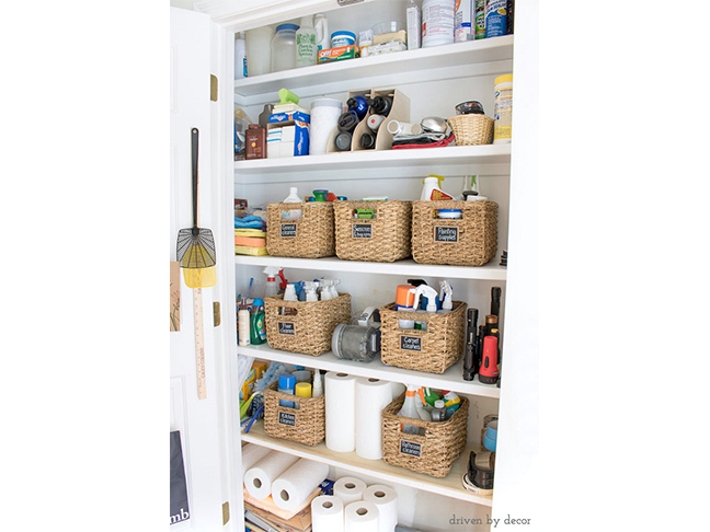 12 Genius Storage Tips for an Organized Cleaning Closet